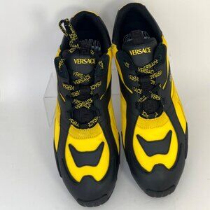 Versace Galaxia Men Sneakers Yellow Black Men Size 46 US13
